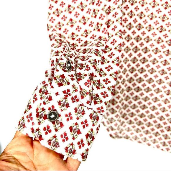 SECEN Women’s Small Cotton Long Sleeve Blouse Western Boho Cowgirl Appeal - Picture 5 of 13